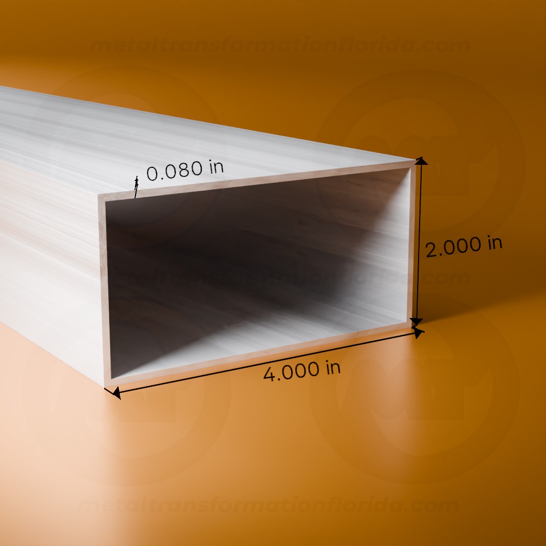 REC. TUBE 2 X 4 X .080 X 24'